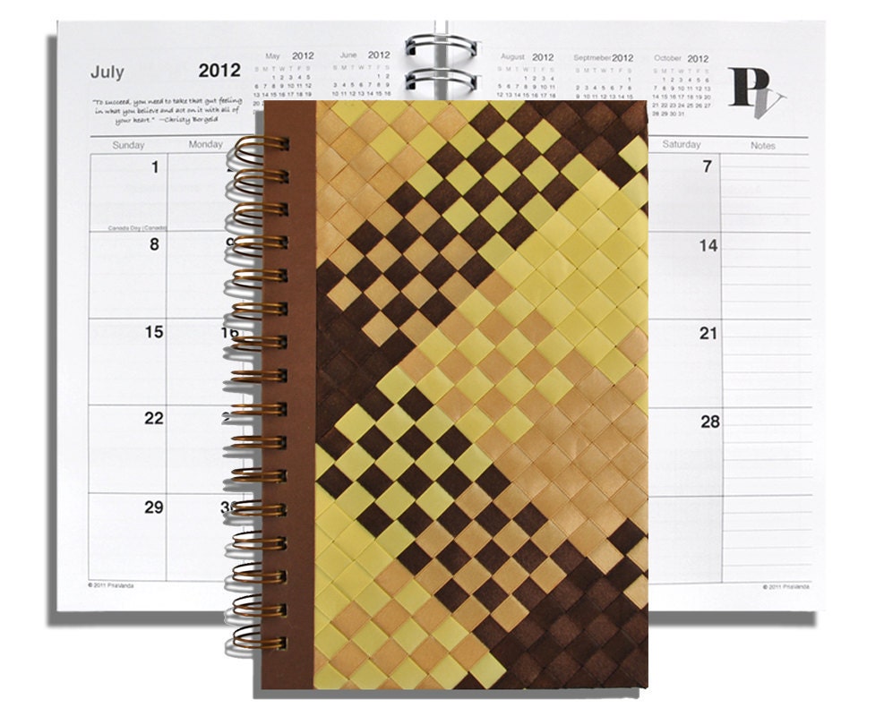 Day Planner, Weekly  Monthly Calendar, 2013 2014, Custom Colors