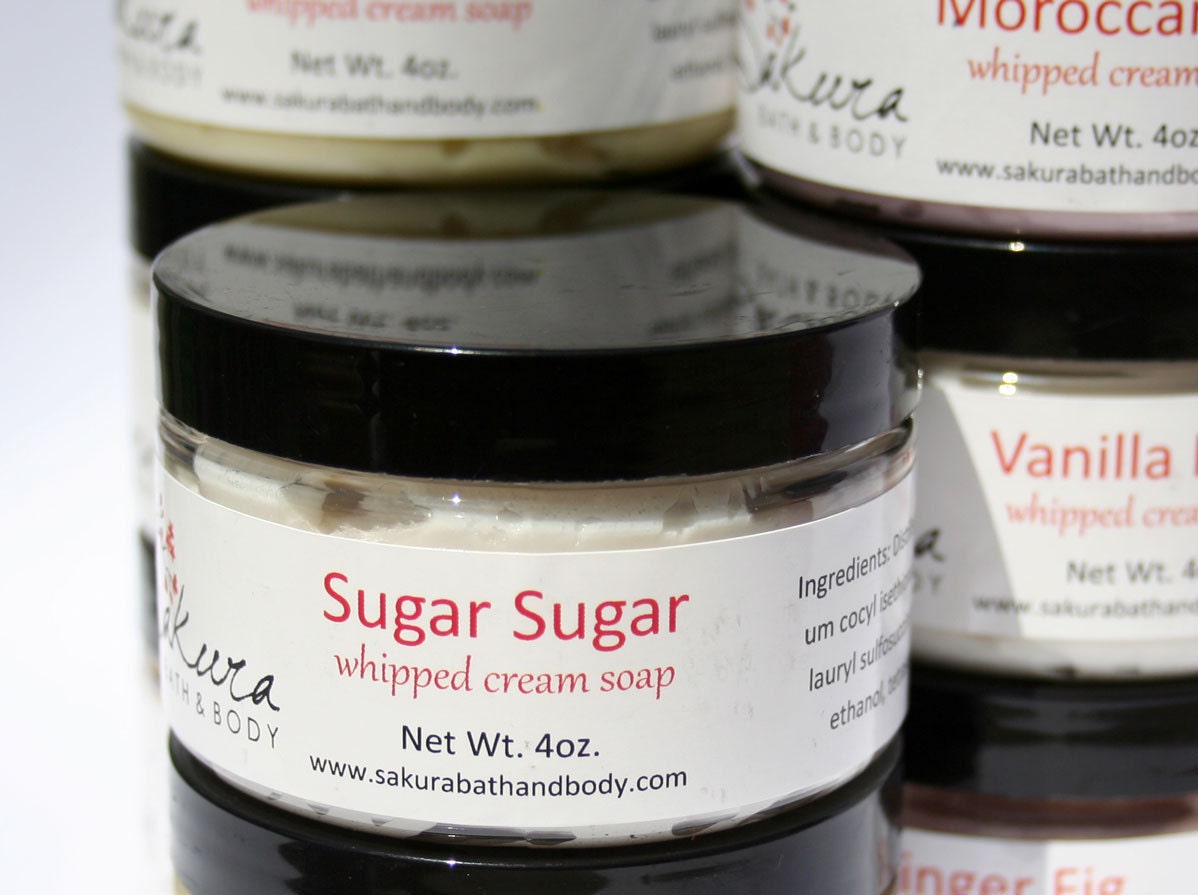 Whipped Soap - Sugar Sugar Scented Fluffy Bath and Shower Soap