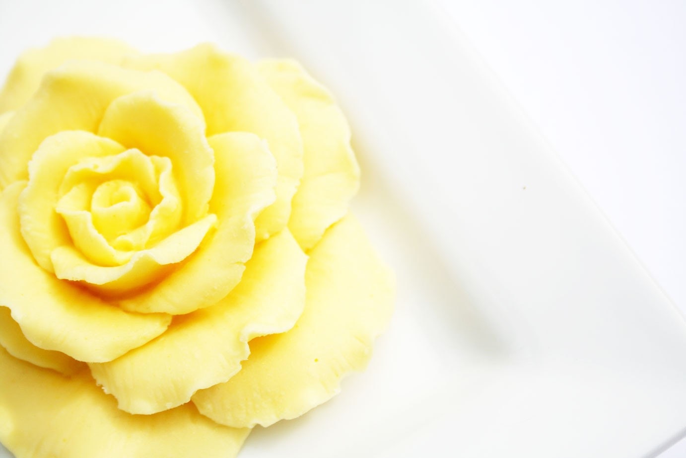 Lemon Yellow Rose Soap - Flower Soap Decorative Soap Gift - Lemon Zest Bridesmaid's Gift or Wedding Favor