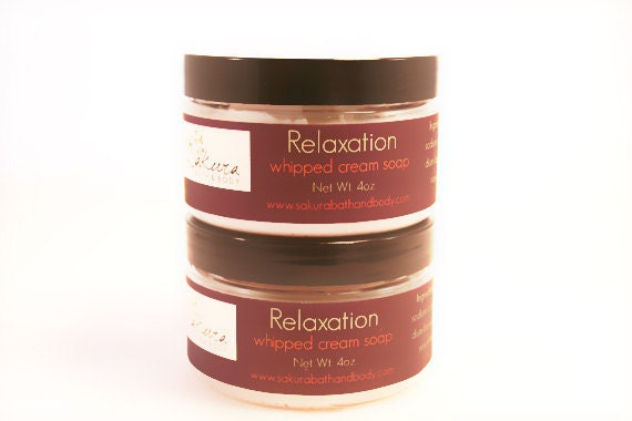 Relaxation Whipped Cream Soap - Vegan Fluffy Soap - French Lavender Jasmine Vanilla