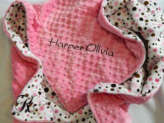 Minky Blanket - Personalized baby blanket - customize your own minky blanket - 30x36"
