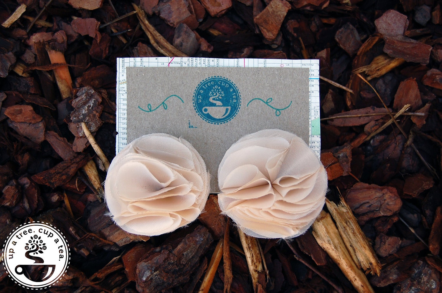 Natural - Bridal Carnation Shoe Clips