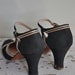 vintage 1930s 30s heels / 1930s rare designer glam sliver stripe heels / Sliver Tinsel Tree