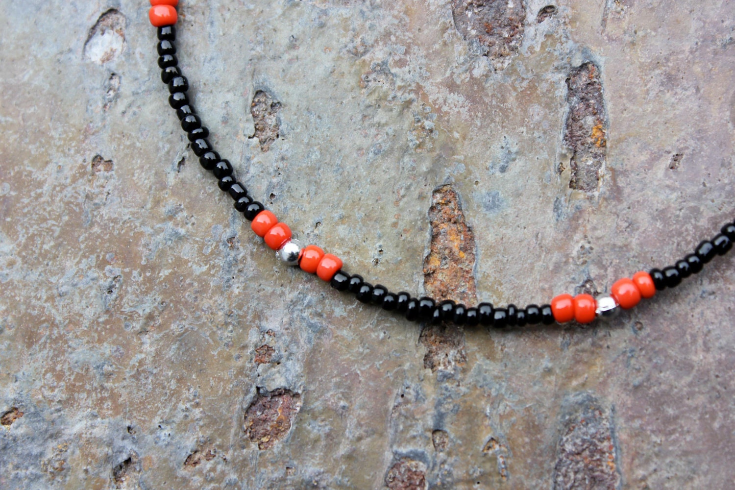 Anklet: Black with Red Accents