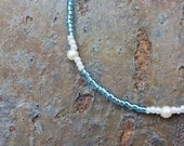 Anklet: Blue with Pearly Accents 2