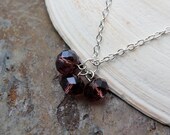 Necklace: Purple Faceted Crystals