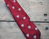 1960s Pierre Cardin red crest tie