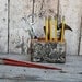 Ram mama and baby - medium sized desk caddy from reclaimed pine and paper - 1800s