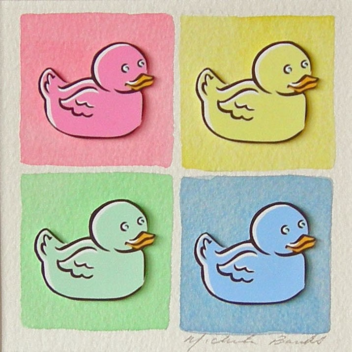 Rubber Duckies - original 3D collage
