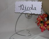 Only 1.25 each....20 Elegant Silver wire Place/ Name/ Table number holders ( Valentine Special / Weddings  /Gatherings )