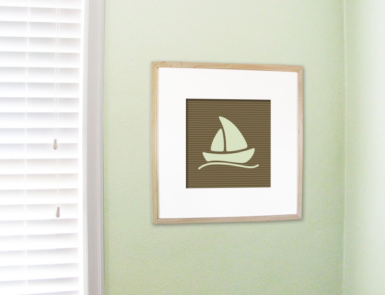 Modern Children's Art Print - Boat