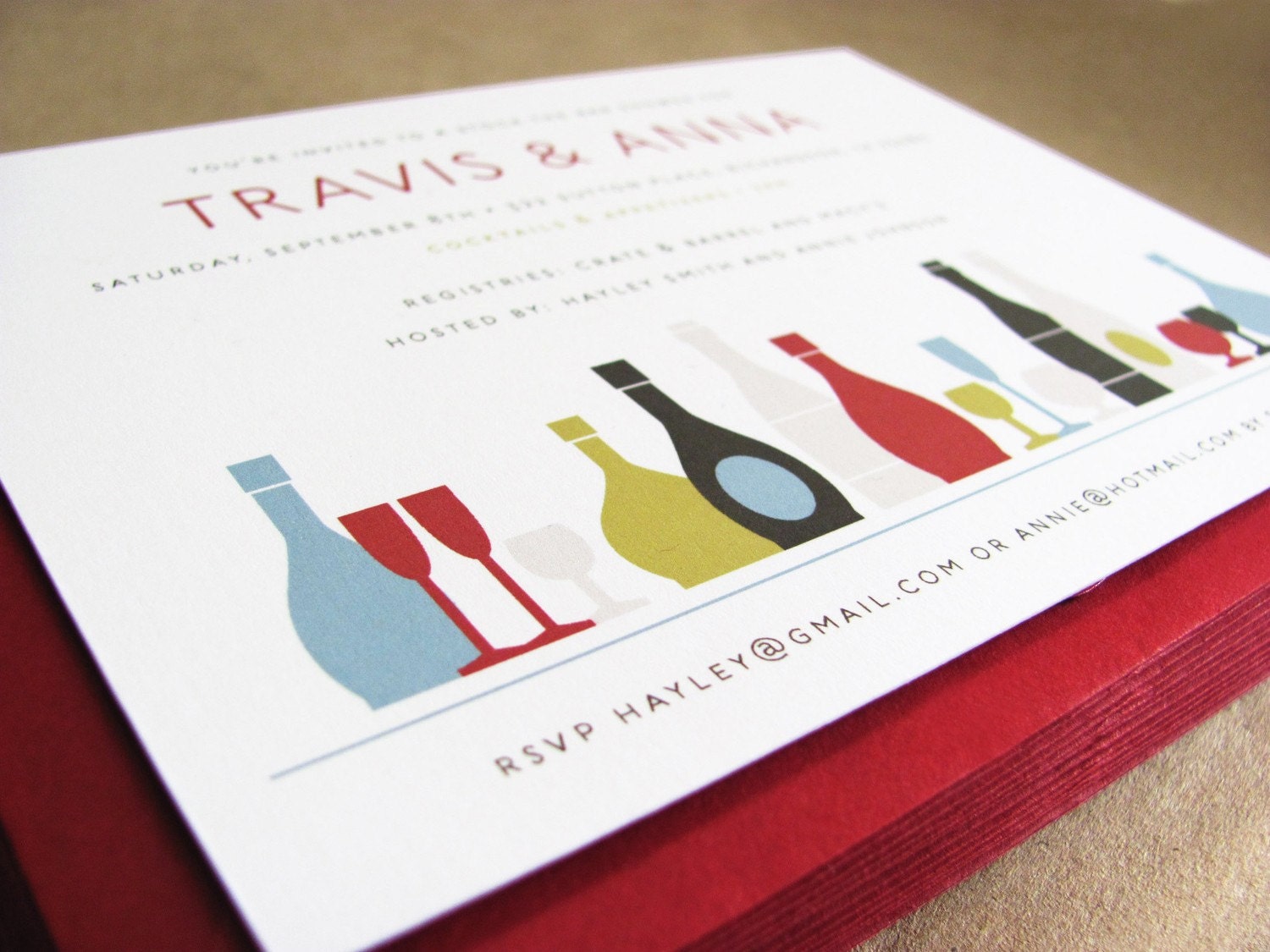 Modern Party Invitation - Stock the Bar Shower