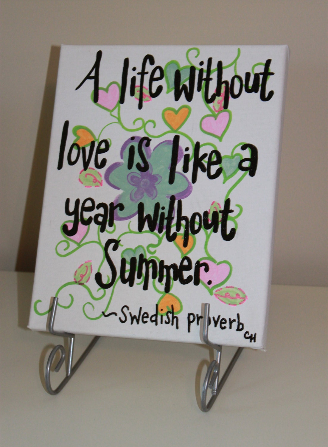 Holiday handpainted canvas set, Change with the Seasons handpainted canvas set  (set of 4)