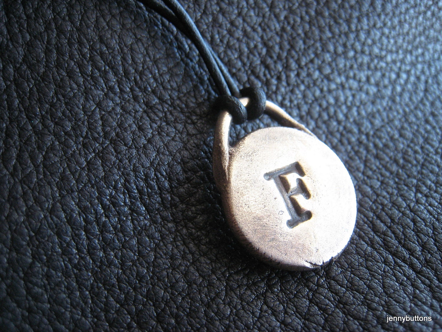 Monogrammed  Keychain Key Chain  Fob or Zipper Pull in Solid Bronze Personalized with Single Initial