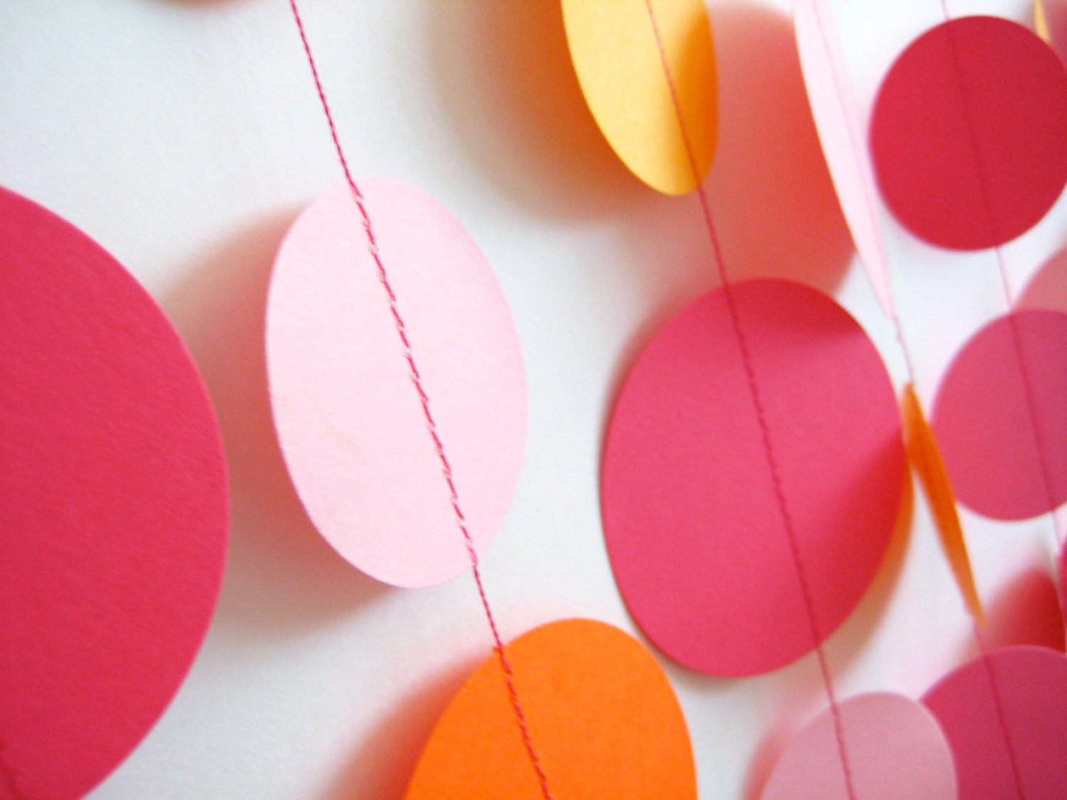 Pink and Orange Paper Garland
