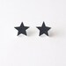 Black Star Stud Earrings - Made To Order