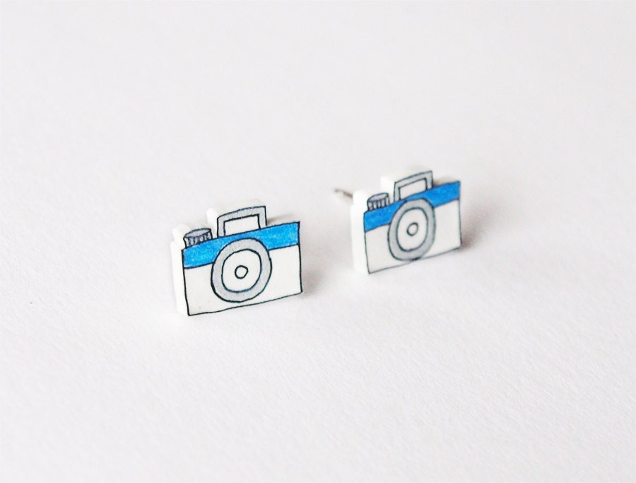 Little Cameras Stud Earrings - Made To Order