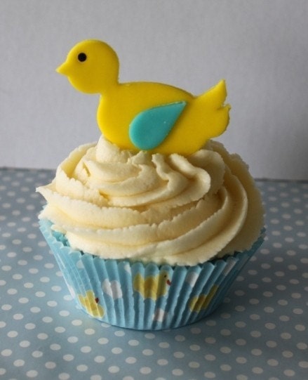 12 EDIBLE FONDANT SUGAR BIRDIE CAKE TOPPERS YOUR CHOICE OF COLOURS