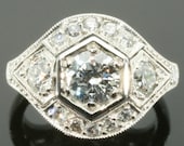 RESERVED Art Deco platinum diamond ring 1920s jewelry