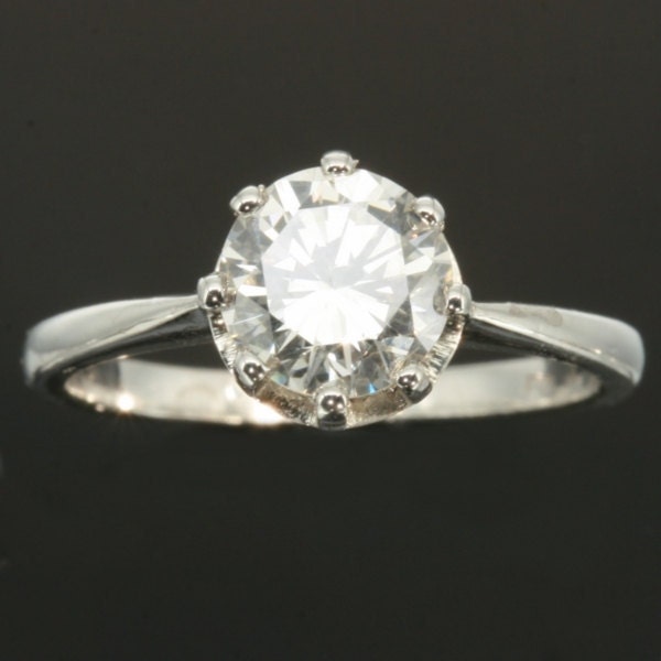 Vintage diamond engagement ring platinum size 6