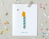 Celebrate Turquoise Candle Card
