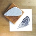 Striped Feather - Hand Carved Stamp