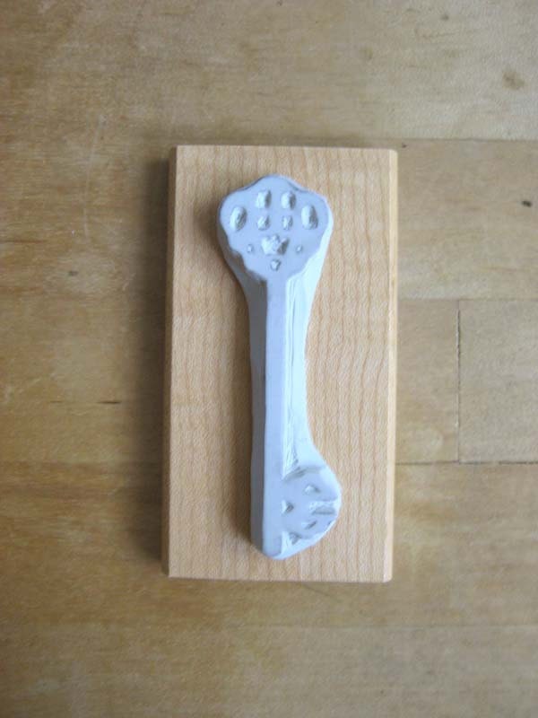 Skeleton Key Silhouette Hand Carved Stamp