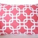 Pillows Decorative Pillows Throw Pillow Cushion Covers Coral White Gotcha Lumbar BOTH SIDES- One 12 x 16