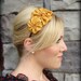 Mustard Headband for Women, Rosette Trio for Adults and Girls