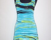 Vintage 1990s Mini Dress Tropical Design