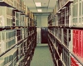 Still Life Library Photo, Shelved, 4x6 Photograph, Masculine, Netural Colors, Grey, Green, Fine Art Print