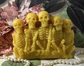 Beeswax Skeleton Pillar Candle