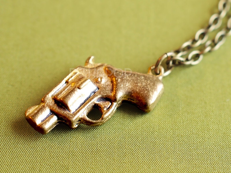 Concealed Pistol Necklace - made from recycled bullet casings