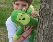 Green Stuffed Monkey Toy