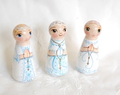 First Communion Girl Wooden Peg Doll - Custom - Made to Order