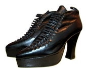 Vintage Luichiny  Razor Slice Platform Shoes Womans size 9