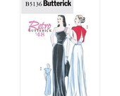 Butterick Retro Dress Pattern B5136 - Misses' Dress and Jacket - RETRO 1948 - Sz 14/16/18/20