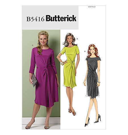 Butterick Dress Pattern B5416 - Misses' Dress in 3 Variations - SZ 16/18/20/22
