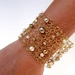 Modern Wide Gold Cuff Pearl Bracelet Wedding Jewelry Unique Wire Knit Golden Sunset lace wire mesh fresh water pearls
