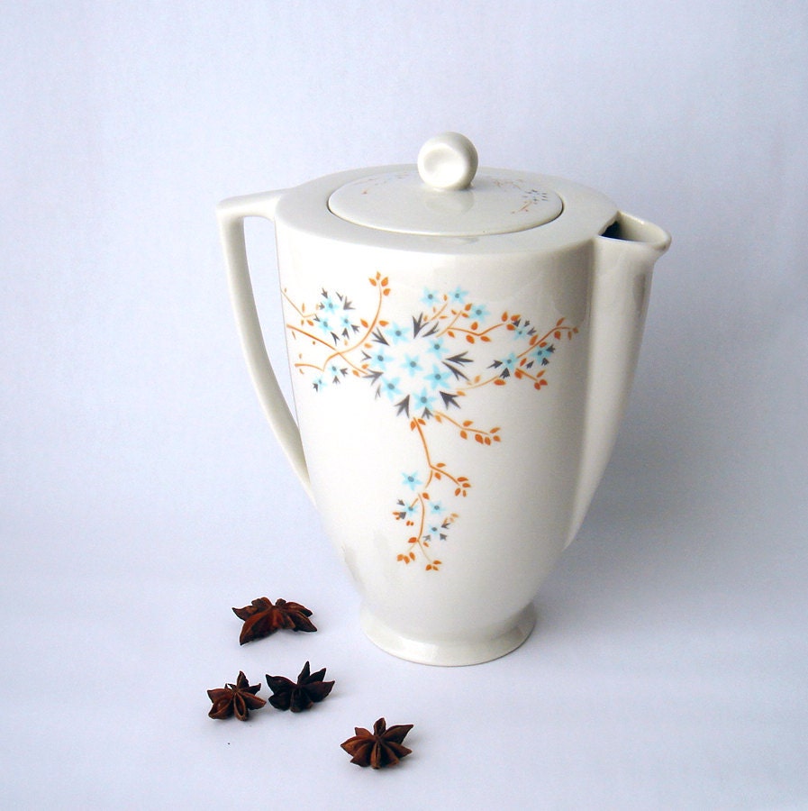 Vintage Coffee Pot Sonnet Pattern by Nobility  Fine China