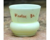 Harlan Iowa Custard Glass Souvenir