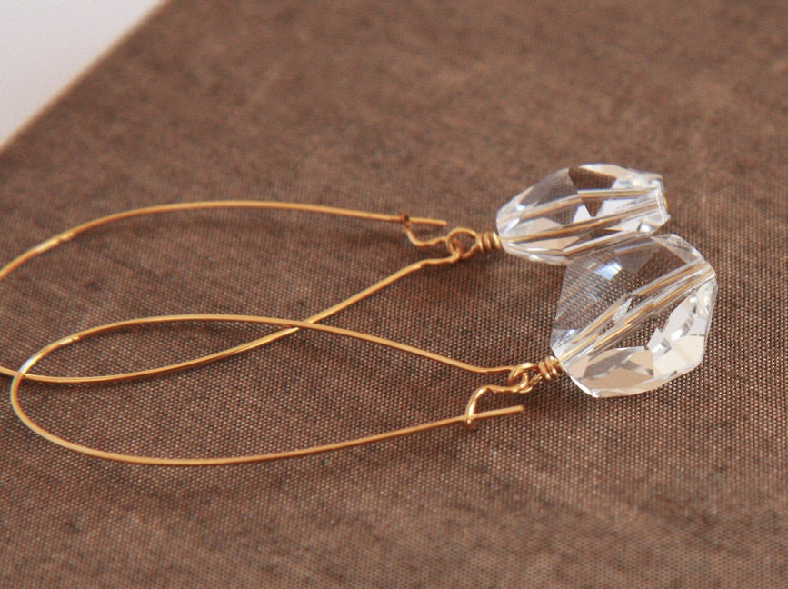 Swarovksi Earrings -Cosmic Crystal, Clear, Sparkly Earrings, Cute Earrings