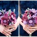 Custom Wedding Wildflower Felt Bouquet - Alternative Wedding Flowers - Purples & Plums -