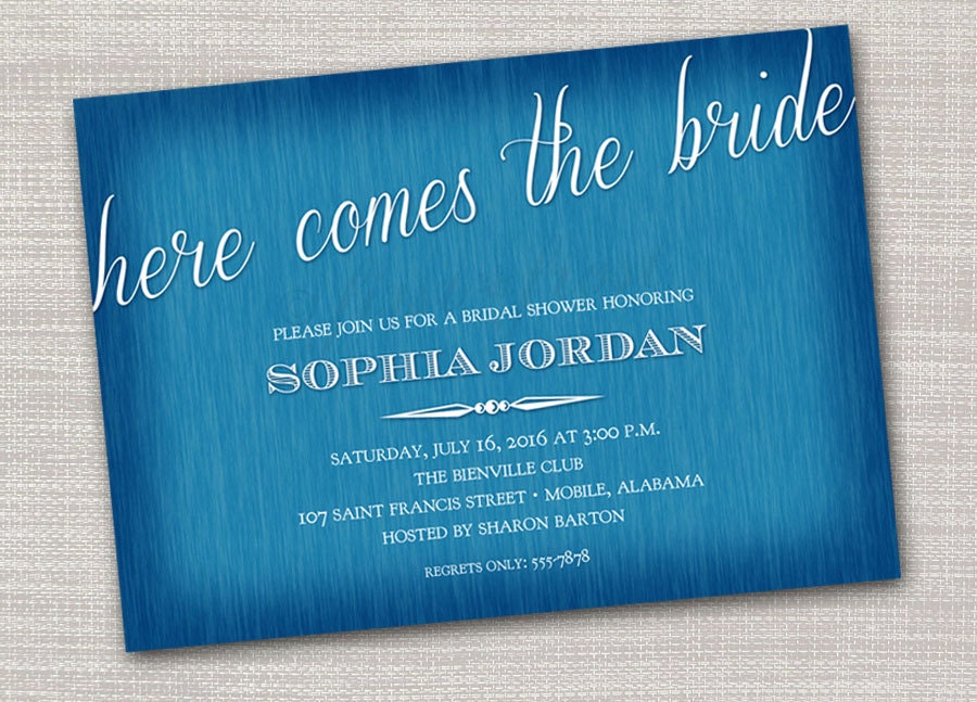 Here Comes the Bride Shower Invitation Card - Wedding Bridal Shower Tea Luncheon Il_170x135