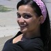 Pink Headband Knit from Recycled Cotton T-Shirt Yarn --- Bubblegum