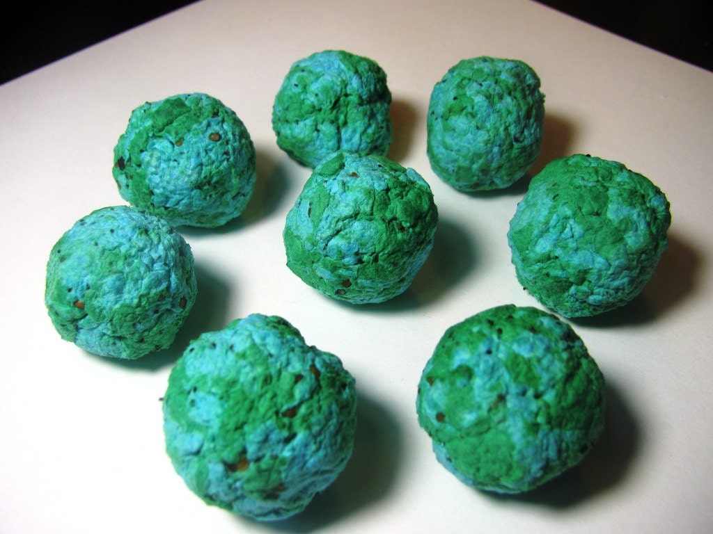 50 Make every day Earth Day- 'Earth" marbled seed bombs