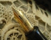 Walh Eversharp 14K Gold Black Onyx Fountain Pen Desk Set