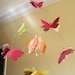 Butterfly Mobile, Paper, Art, Hanging, 3D, Nursery, Baby, Wedding Decor, Baby Shower, Girls Room