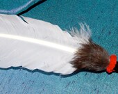 Smudge Feather with Suede and Rabbit fur
