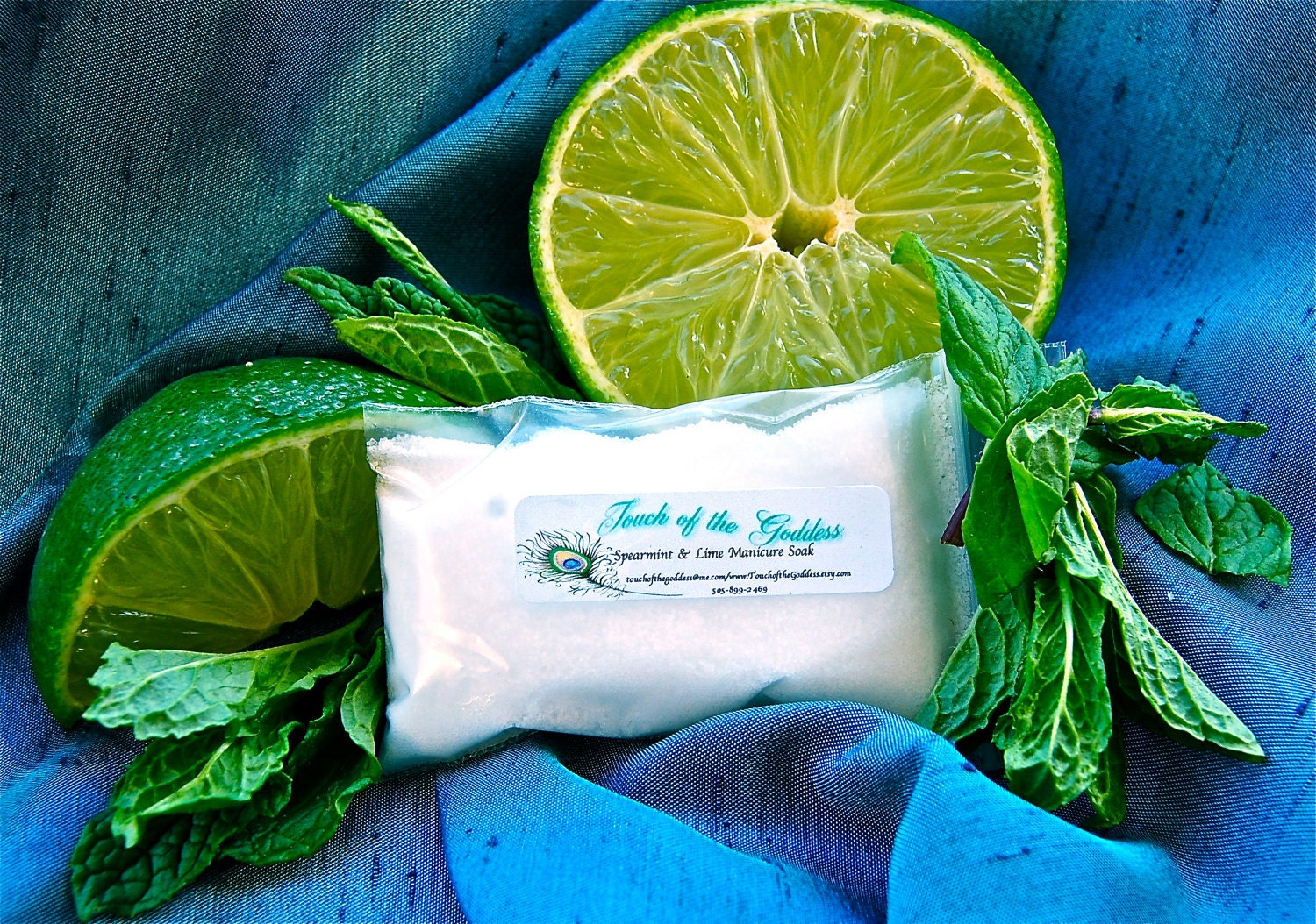 Spearmint and Lime Manicure Soak-- 2- 1oz. bags good for 2 manicures